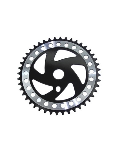 Steel Chainring Cw358 1/2 X 1/8 44t Chrome/Black.